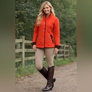 Talbots NWOT Autumn Orange Quilted Barn Jacket M